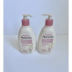 TWO Aveeno Creamy Moisturizing Oil Oat Almond Scented Lotion 12floz Original New